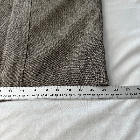 Dalia Collection Women's Wool Blend Midi Skirt Brown Size 14 Lined Slit - Picture 13 of 16